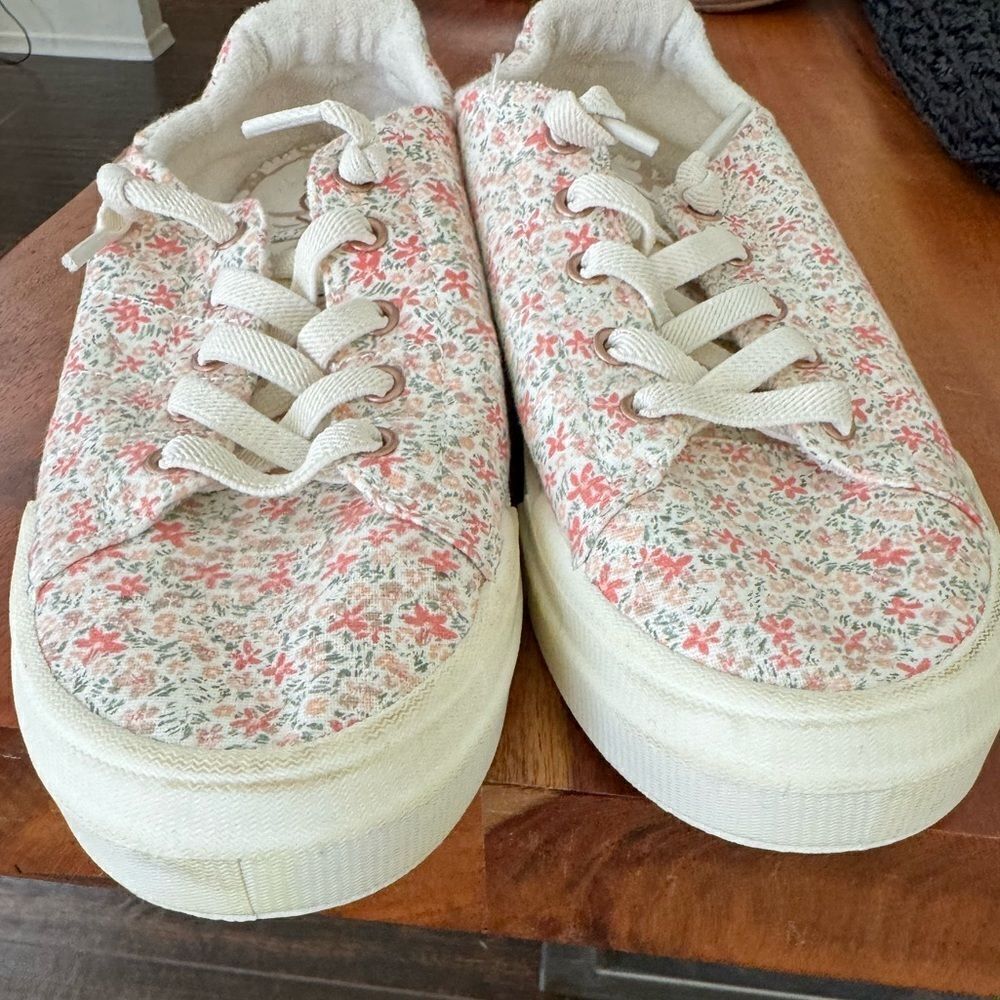 Roxy Roxy Rae Shoe-Natural/Crazy Pink sz 8.5